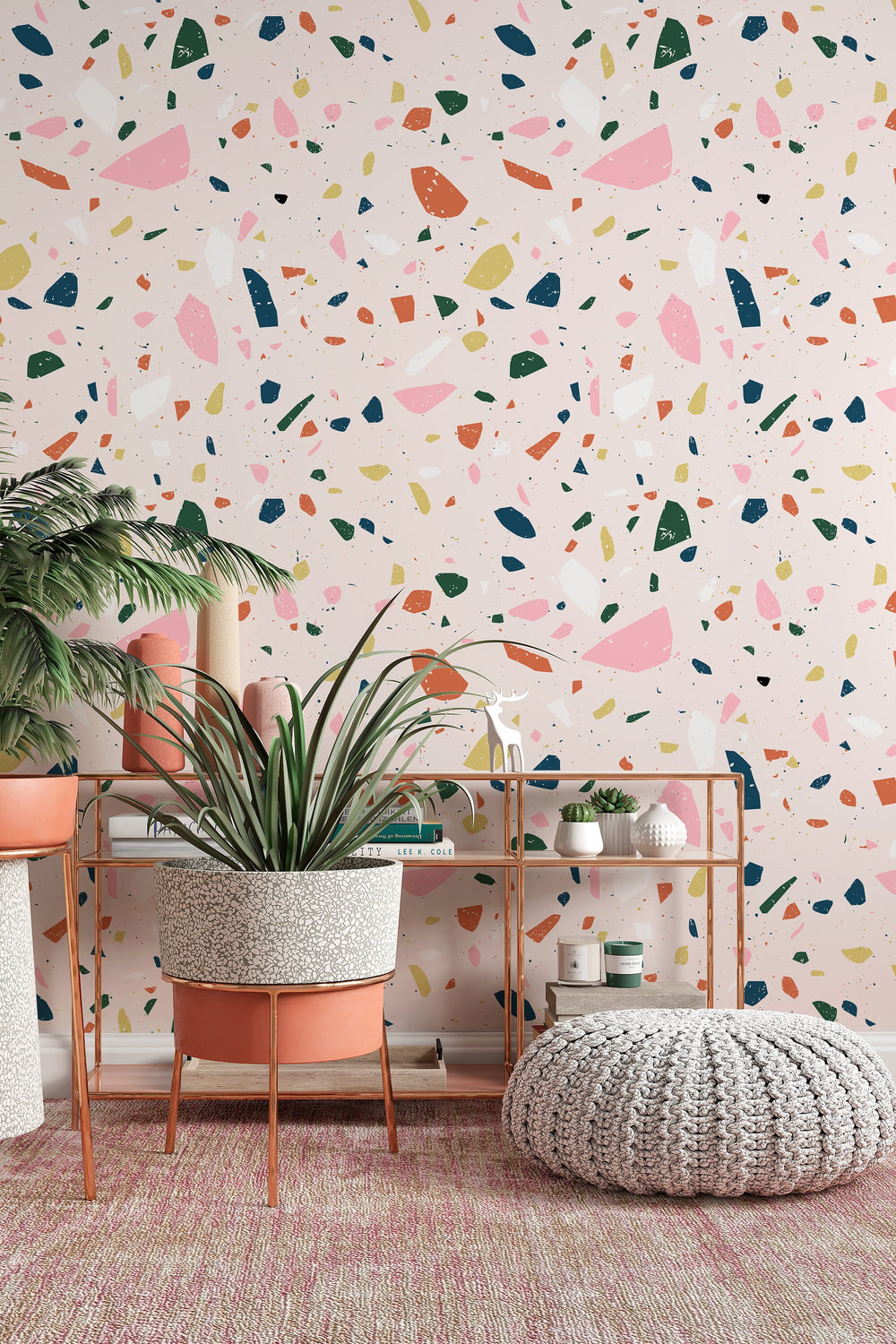 Pink Terrazzo Wallpaper - Abstract design #53143