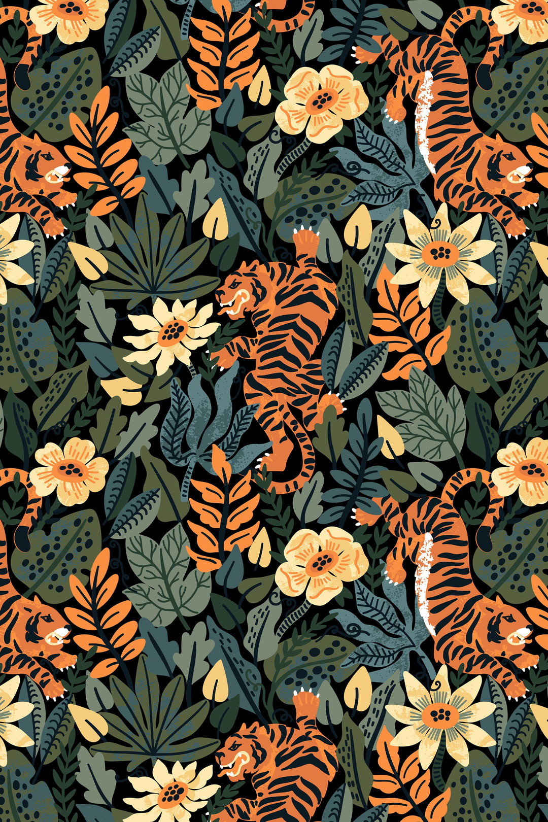 Tiger in the Woods Wallcovering 3095