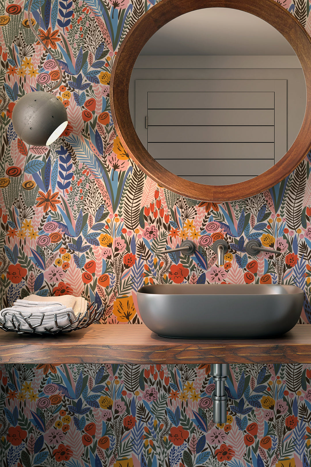 Scandinavian wallpaper for bathroom