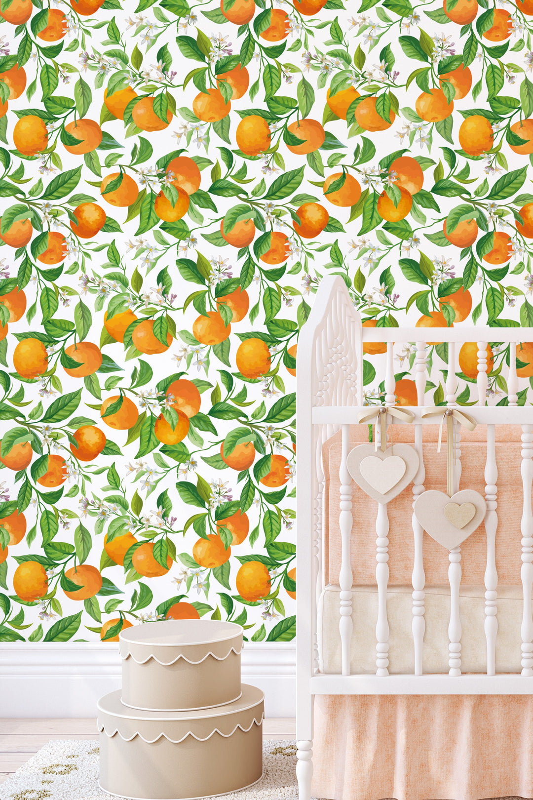 Summer orchard renter friendly peel and stick wallpaper #53314 /