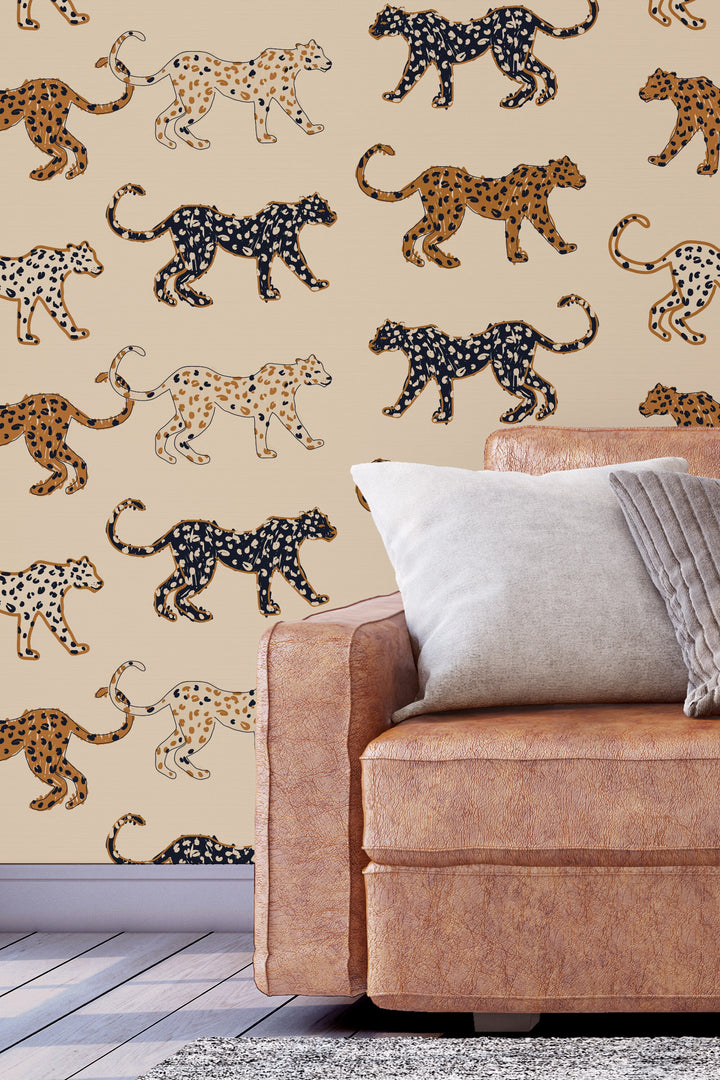 cheetah wallpaper peel and stick