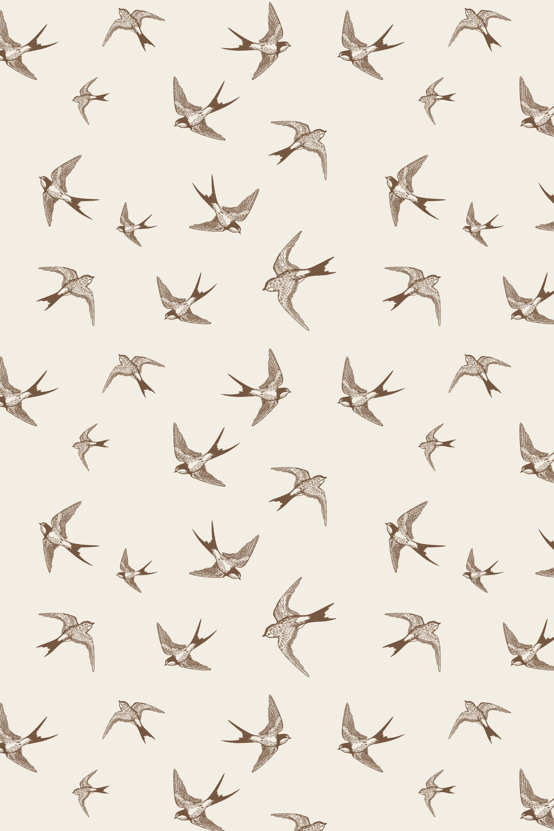 Birds on Beige Peel & Stick Wallpaper and Traditional #53354 /