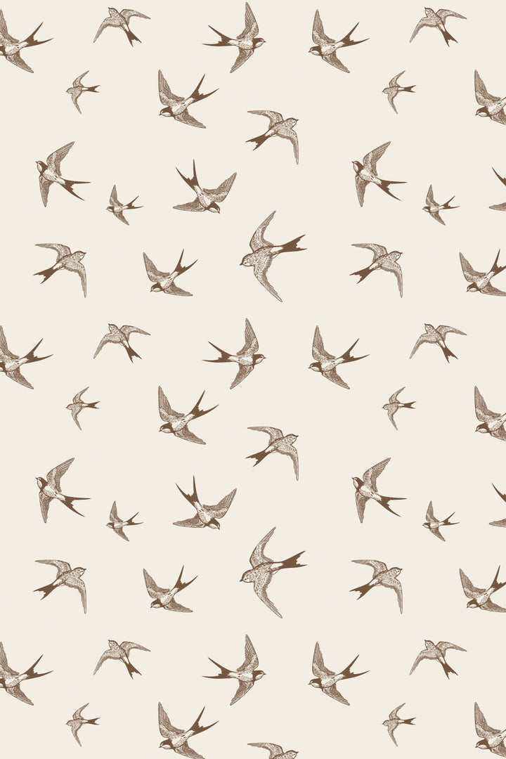 Birds on Beige Peel & Stick Wallpaper and Traditional #53354 /