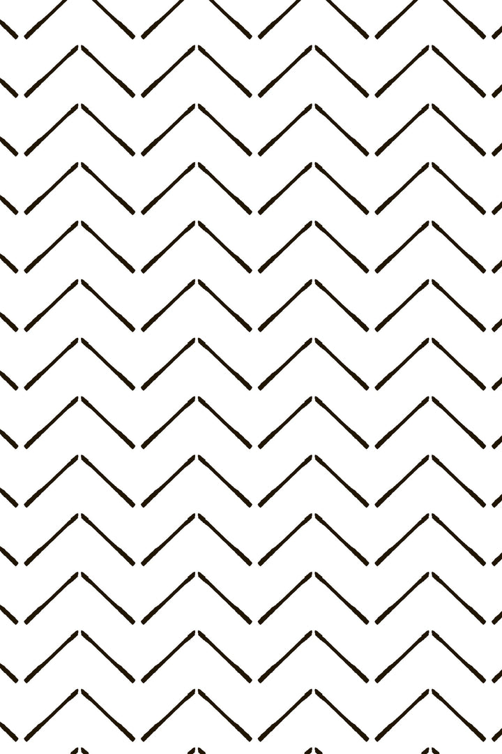 Chevron black and white - Peel & Stick Wallpaper - Removable Self Adhesive and Traditional wallpaper #3373 /1040