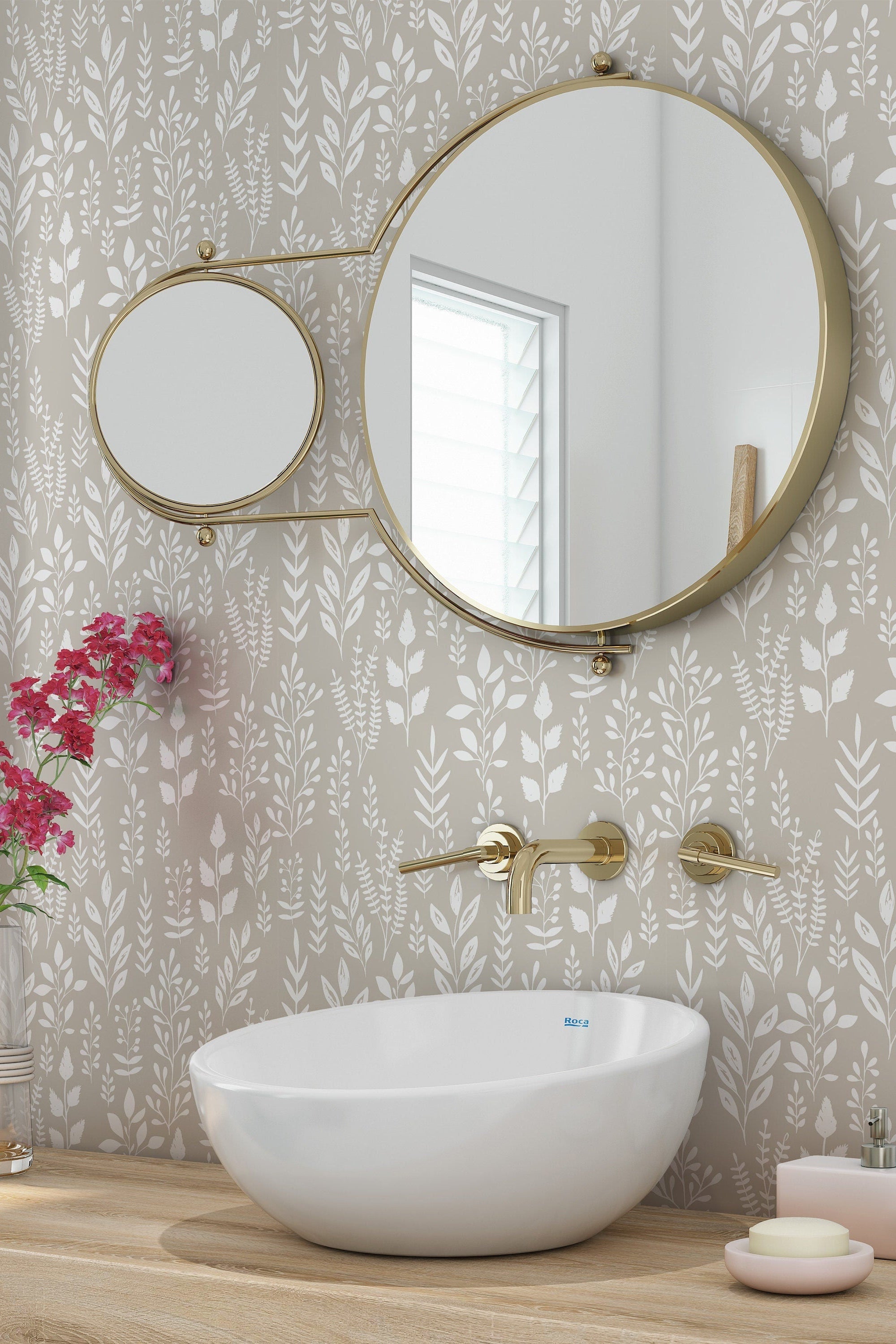 Boho herbs Removable Peel and Stick Wallpaper #53305 /