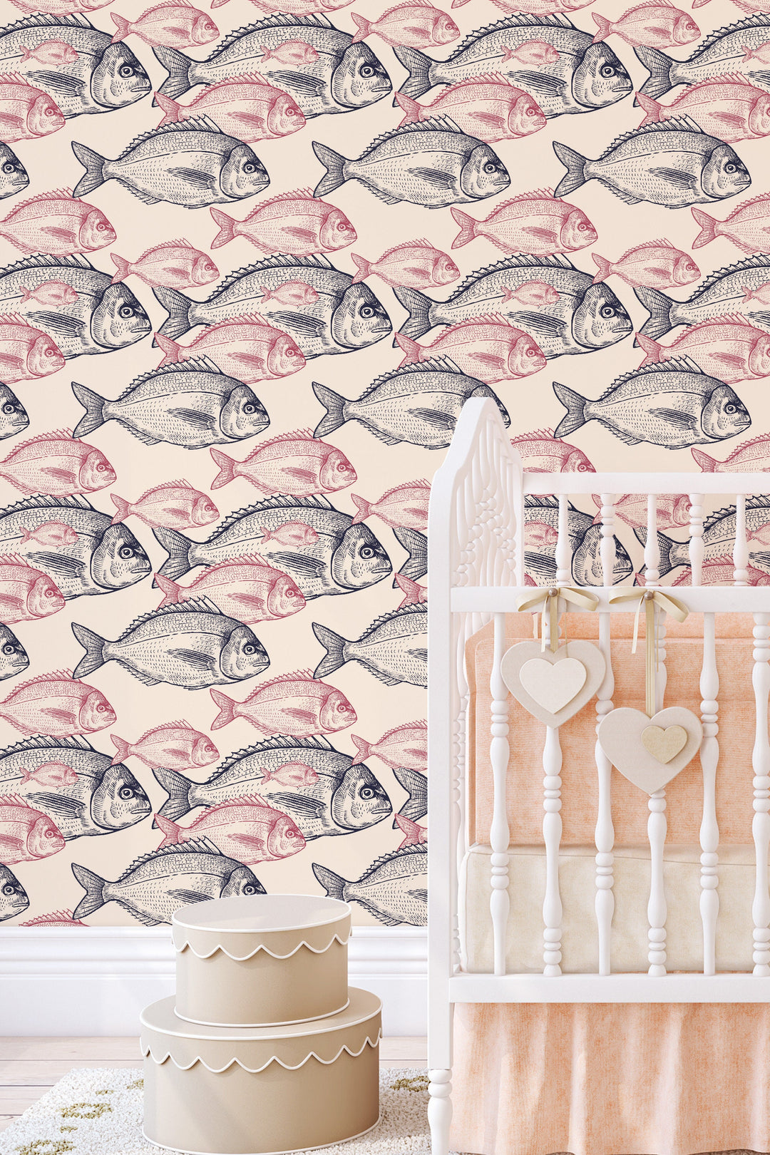 Sea fish - Peel & Stick Marine Wallpaper - Removable Self Adhesive and Traditional wallpaper #53371 /1040