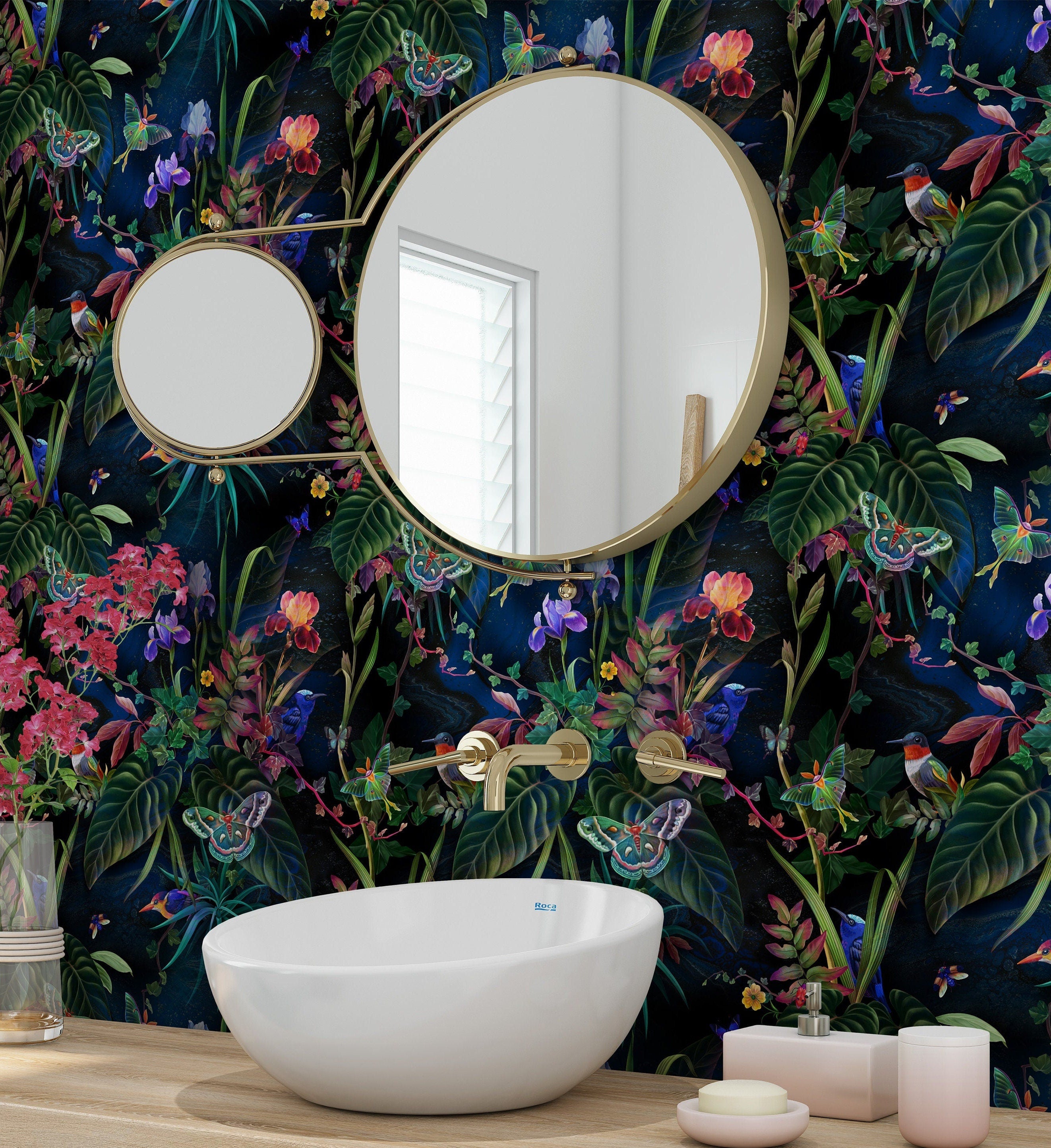 Tropical Paradise Wallpaper In Teal I Love Wallpaper, 50 OFF