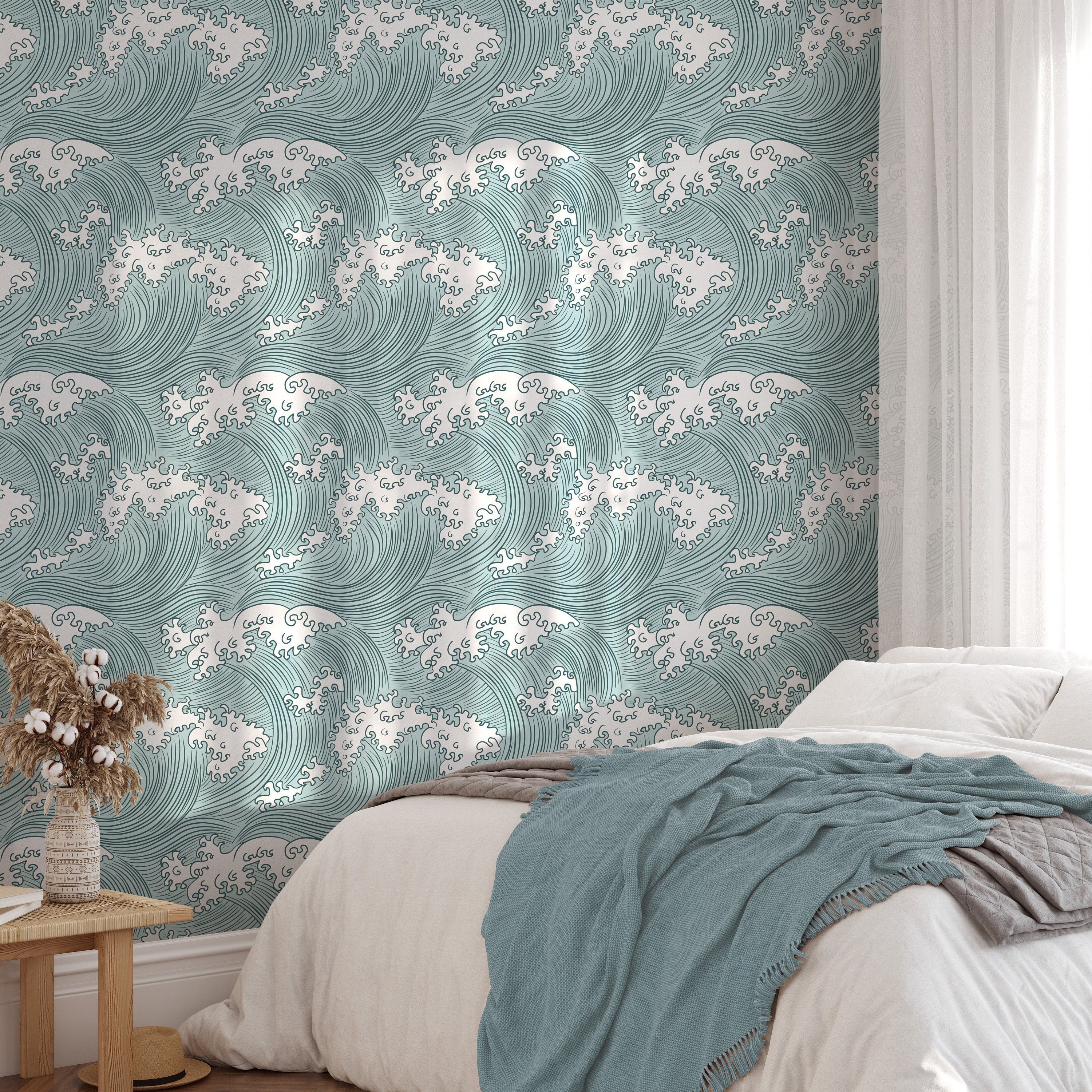 Blue Nautical Peel and Stick Removable Wallpaper 4019  On Sale   34161405