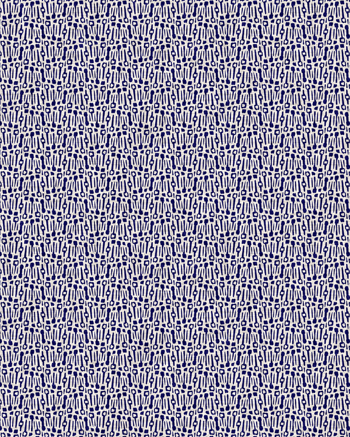 Blue things on linen textured background traditional wallpaper #3387