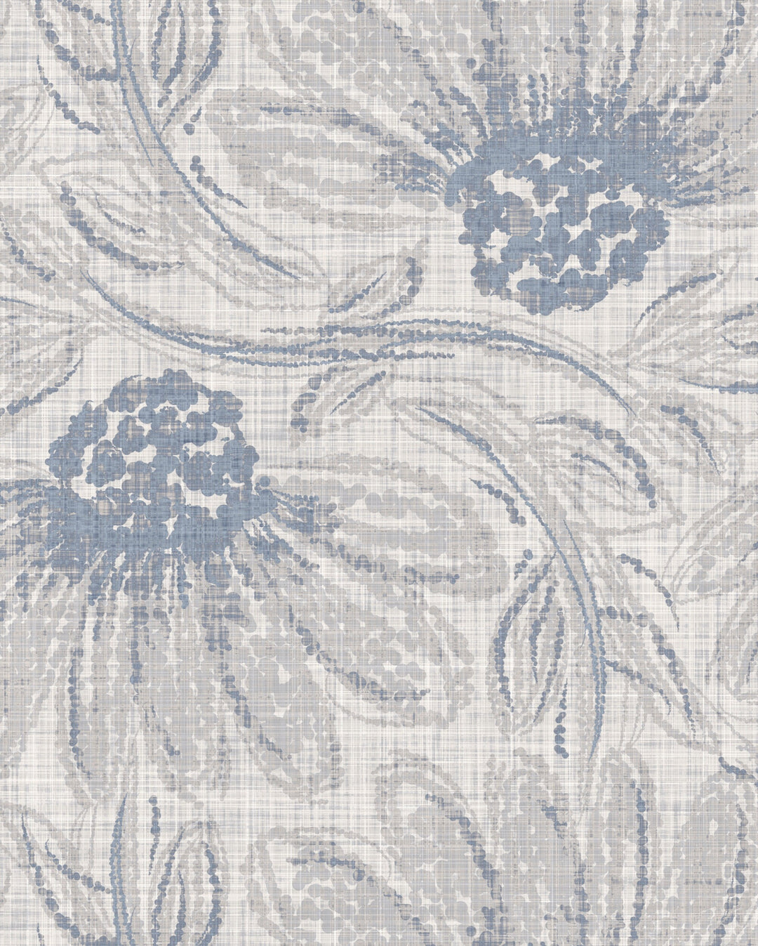 Linen botanical Wallpaper - Big flowers #63389 - 2334