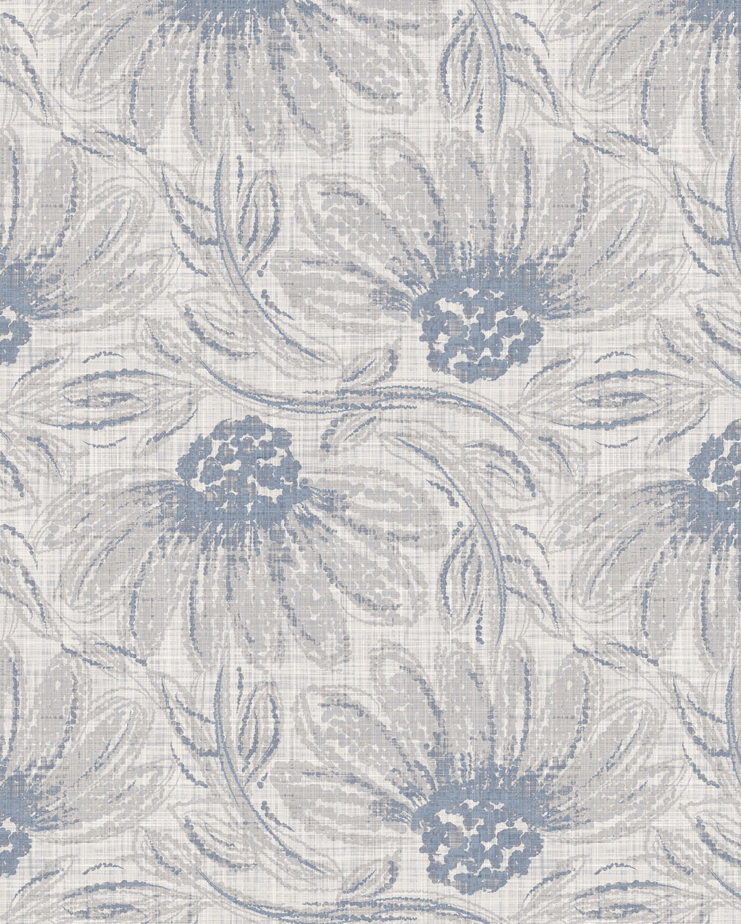 Linen botanical Wallpaper - Big flowers #63389 - 2334