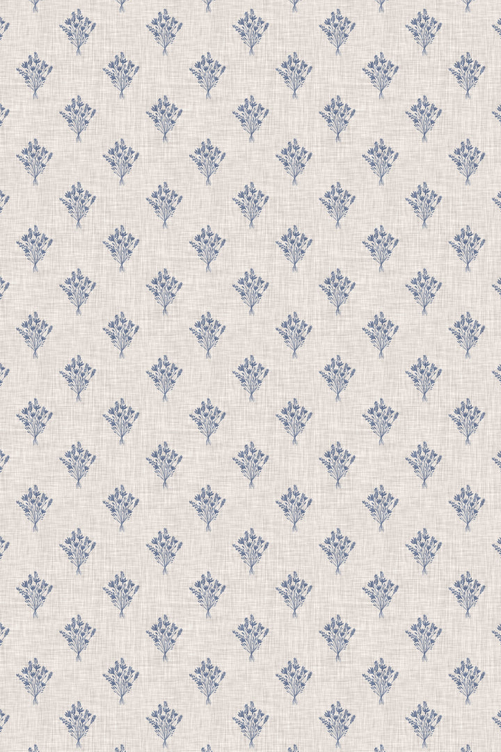 Farmhouse motif on linen textured background wallpaper 3391