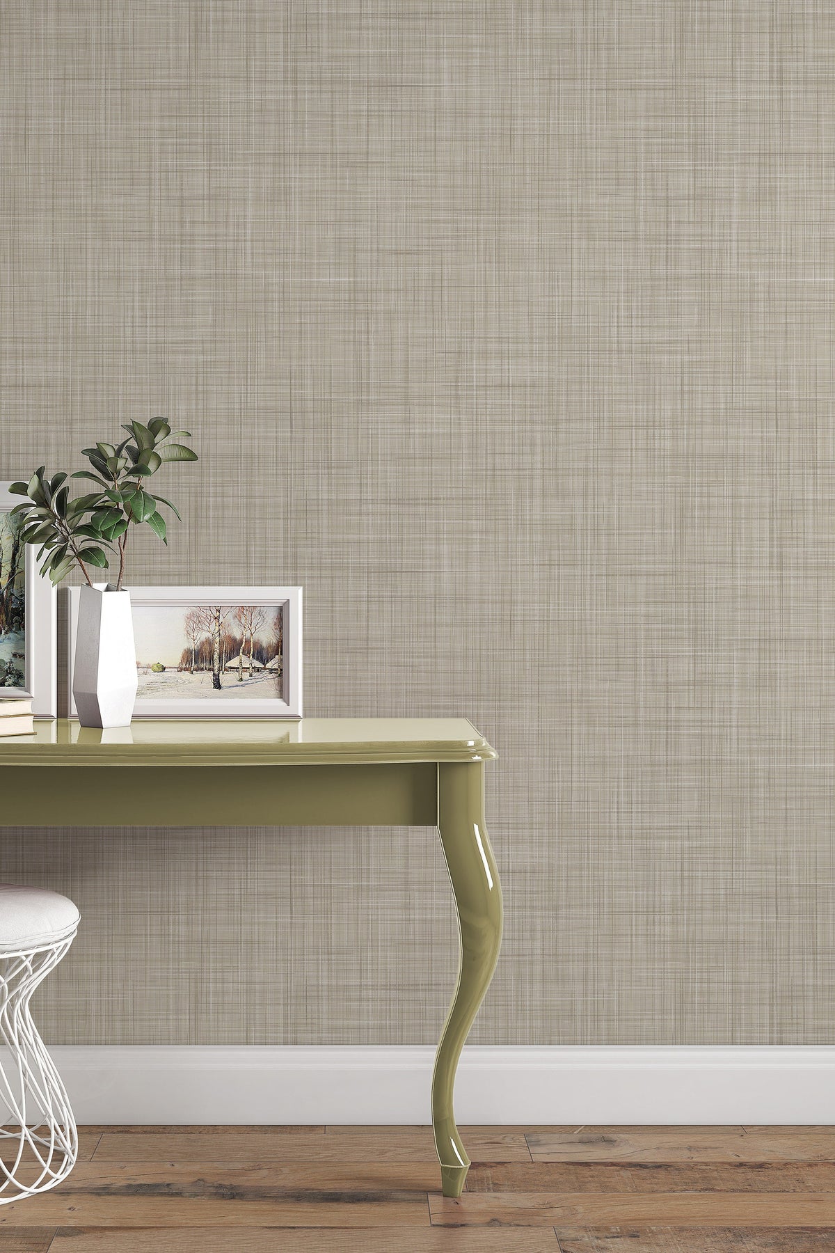Beige Linen textured wallpaper #63401 | California Wallpaper