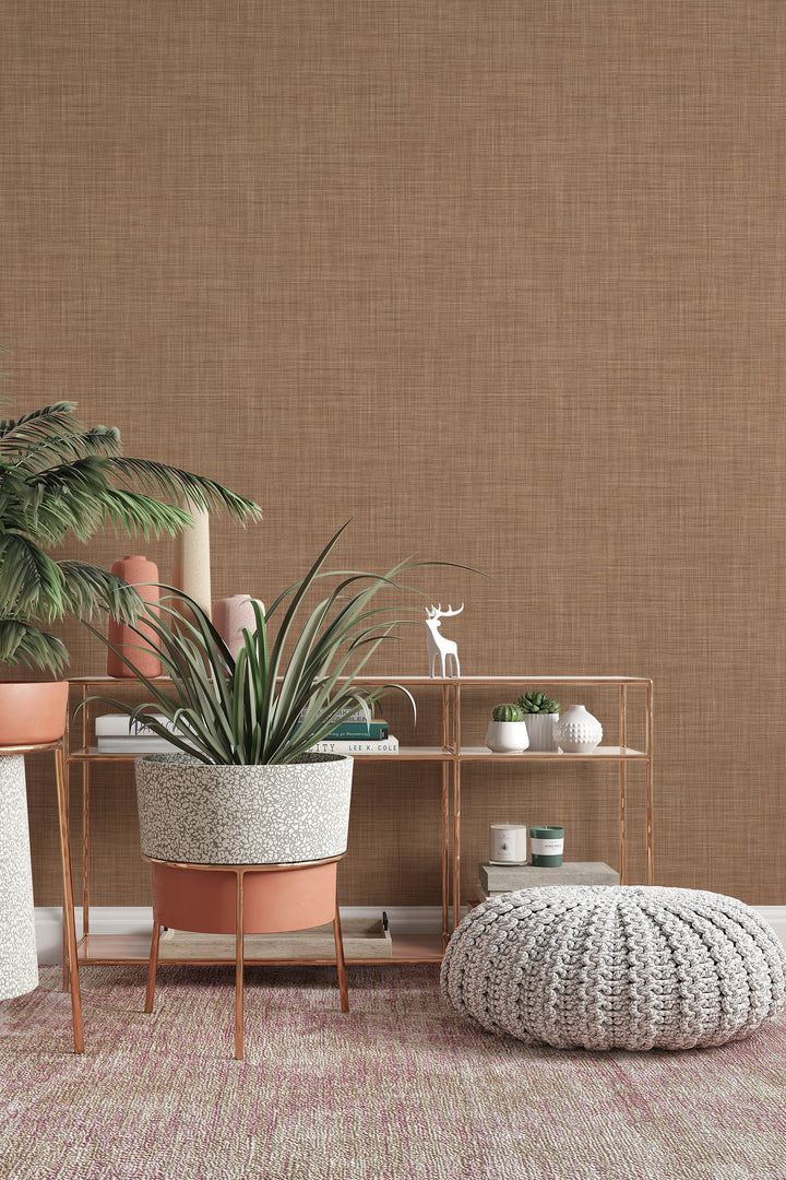 Renter friendly linen textured wallpaper 3397 - 2334