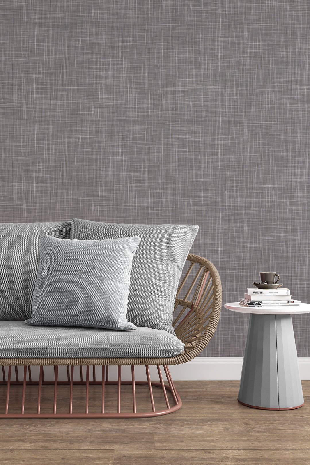 Gray wallpaper background linen #3400 - Wallpaper