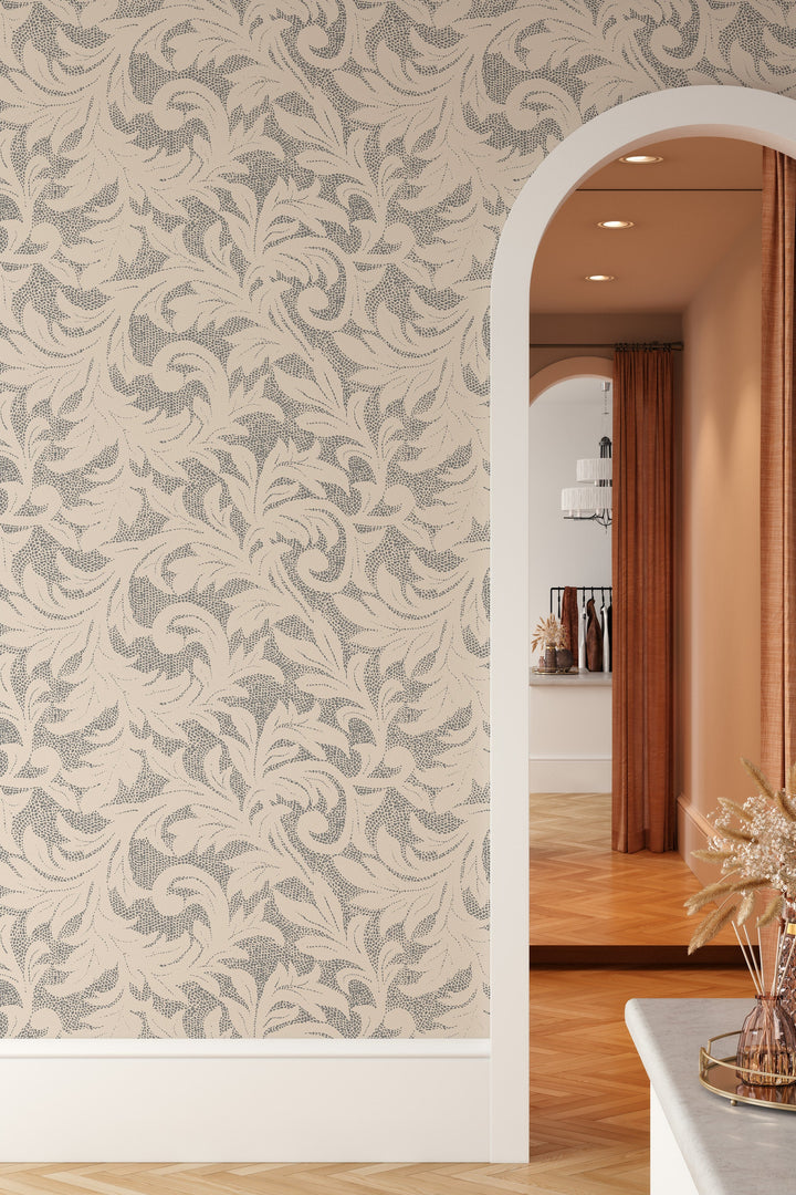 Renter friendly vintage pattern wallpaper 3301