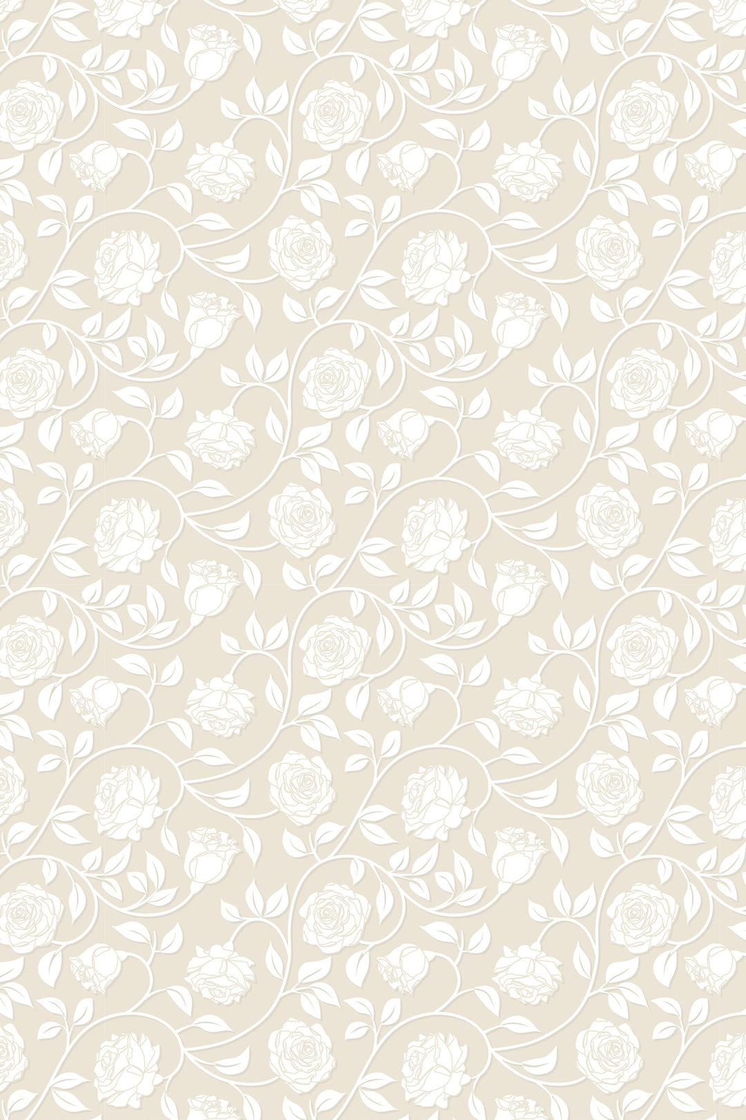 Botanical wallpaper neutral pattern - Peel & Stick