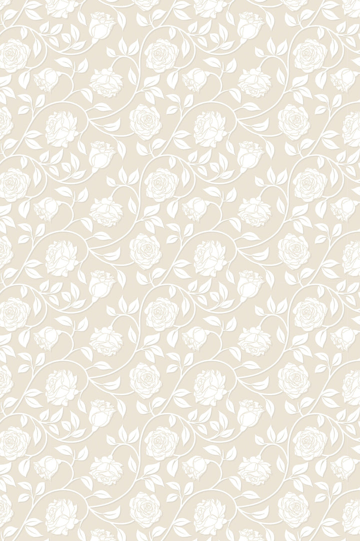 Botanical wallpaper neutral pattern - Peel & Stick