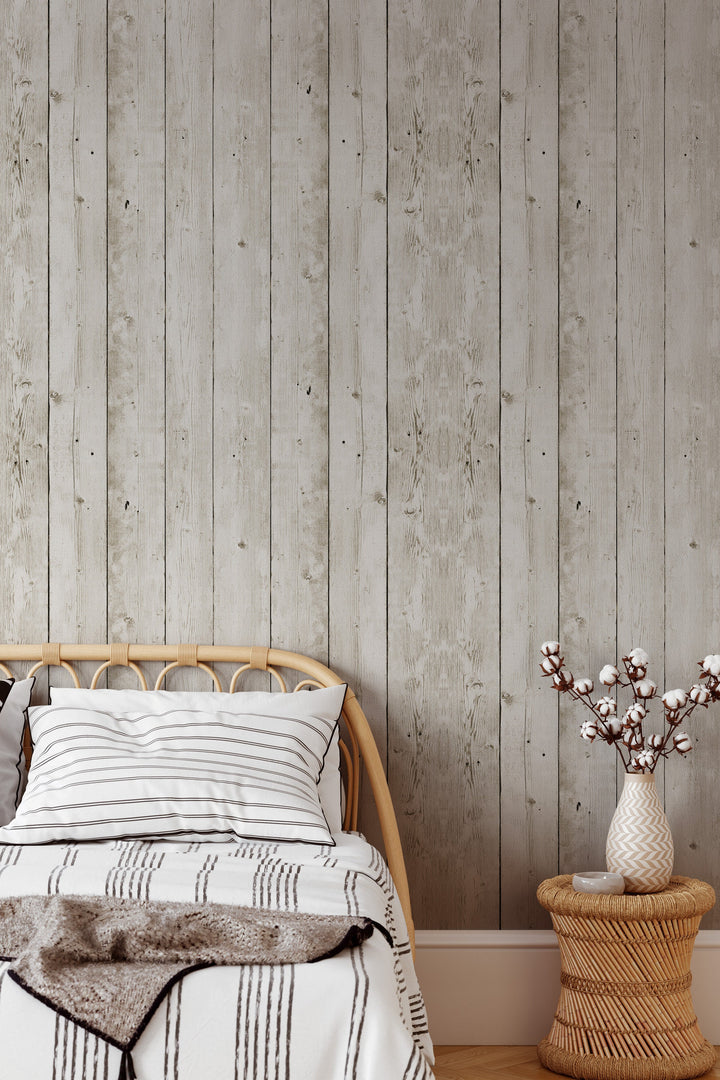 Wooden wallpaper Farmhouse - Peel and stick - Traditional