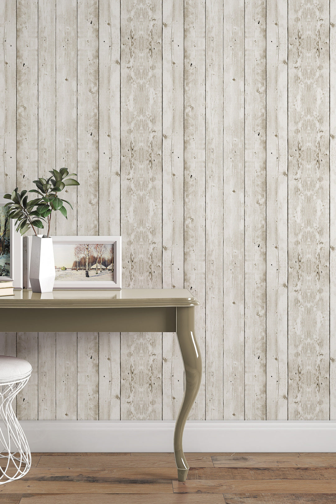 Wooden wallpaper Farmhouse - Peel and stick - Traditional