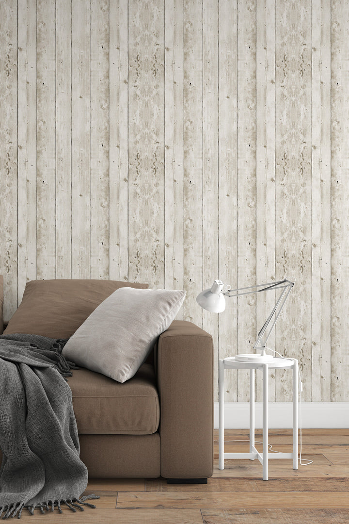 Wooden wallpaper Farmhouse - Peel and stick - Traditional