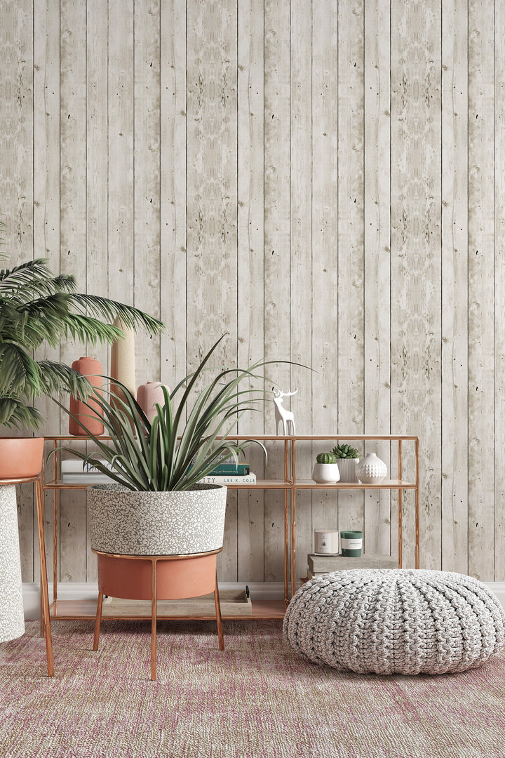 Wooden wallpaper Farmhouse - Peel and stick - Traditional