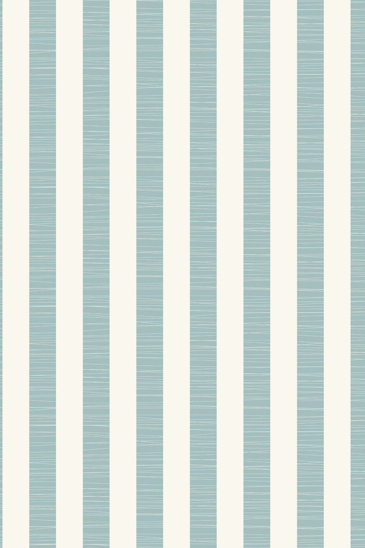 Green linen wallpaper with stripes #63420