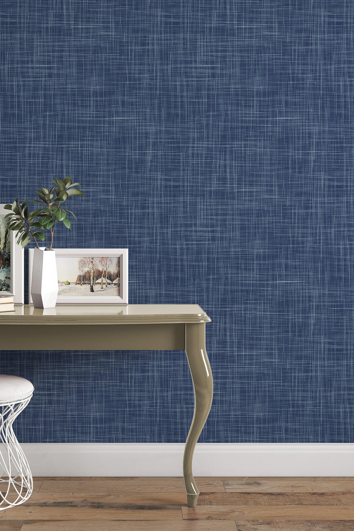 Navy Blue wallpaper with white stripes