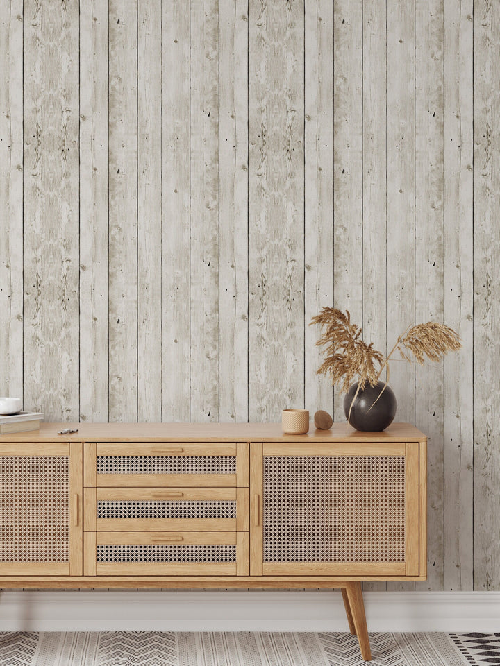 Wooden wallpaper Farmhouse - Peel and stick - Traditional