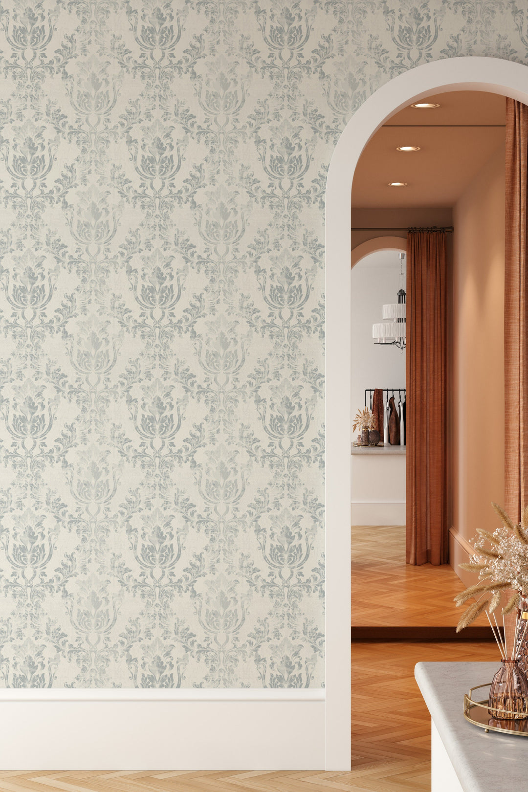 Vintage linen wallpaper 3428