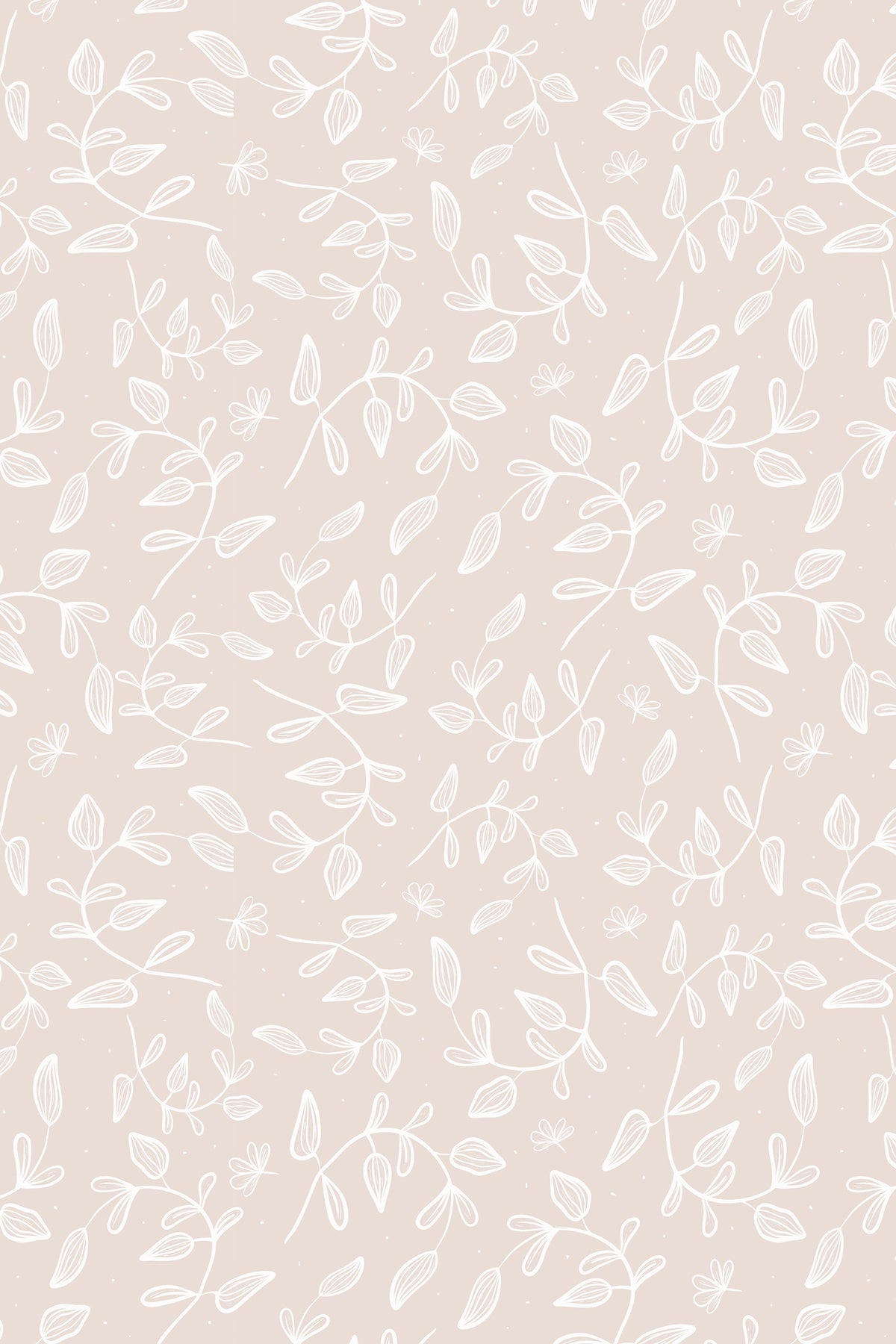 Minimalistic Patterns of Herbs in Botanical Boho Style on a Light ...