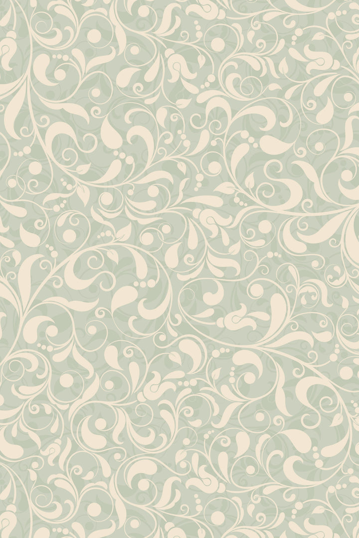 Beige Boho herbs pattern Wallpaper 3432