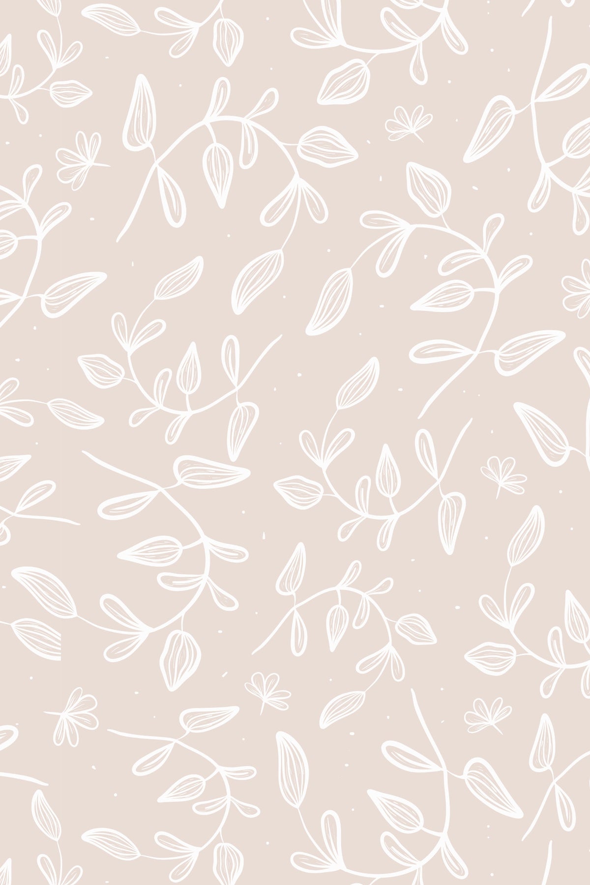 Pattern 53435 Minimalistic Patterns of Herbs in Botanical Boho Style on a Light ...