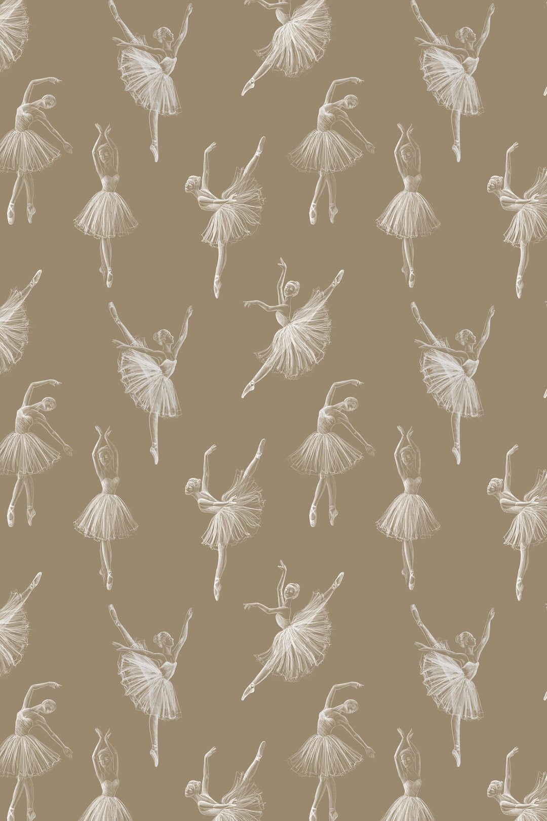 Vintage Wallpaper ballet dancers - Peel & Stick