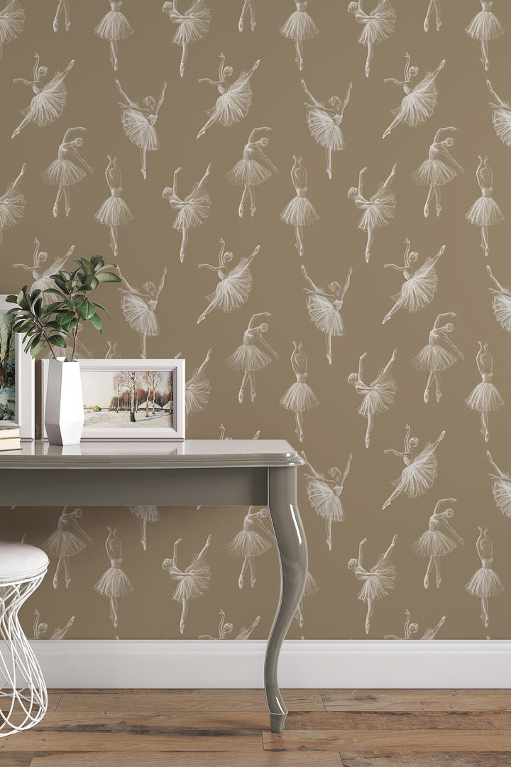 Vintage Wallpaper ballet dancers - Peel & Stick