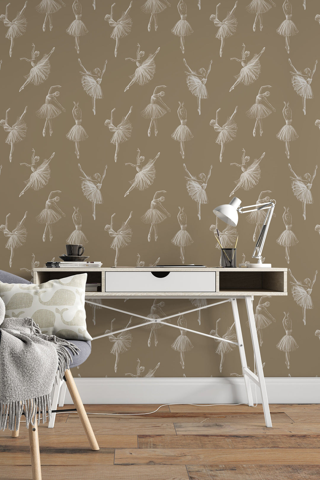 Vintage Wallpaper ballet dancers - Peel & Stick