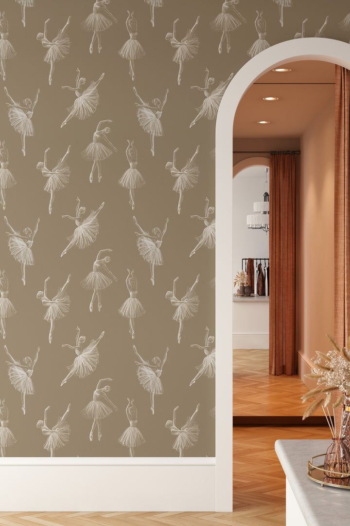 Vintage Wallpaper ballet dancers - Peel & Stick