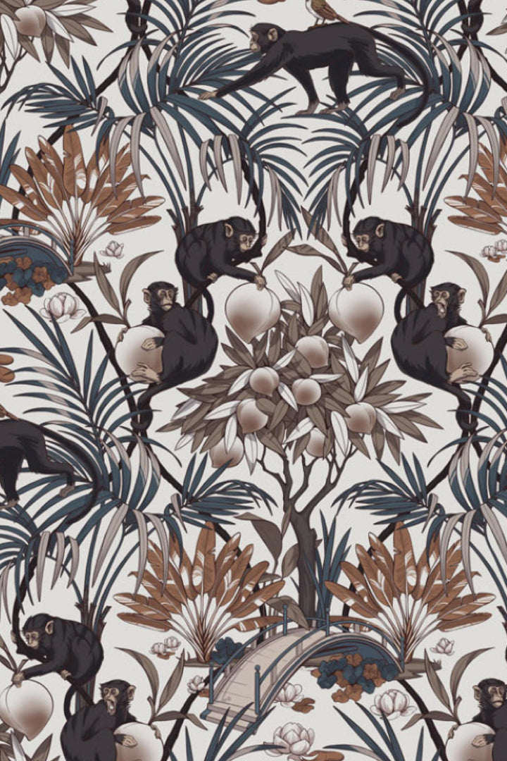 Black Monkey Wallpaper - Monkeys and leaves 3446