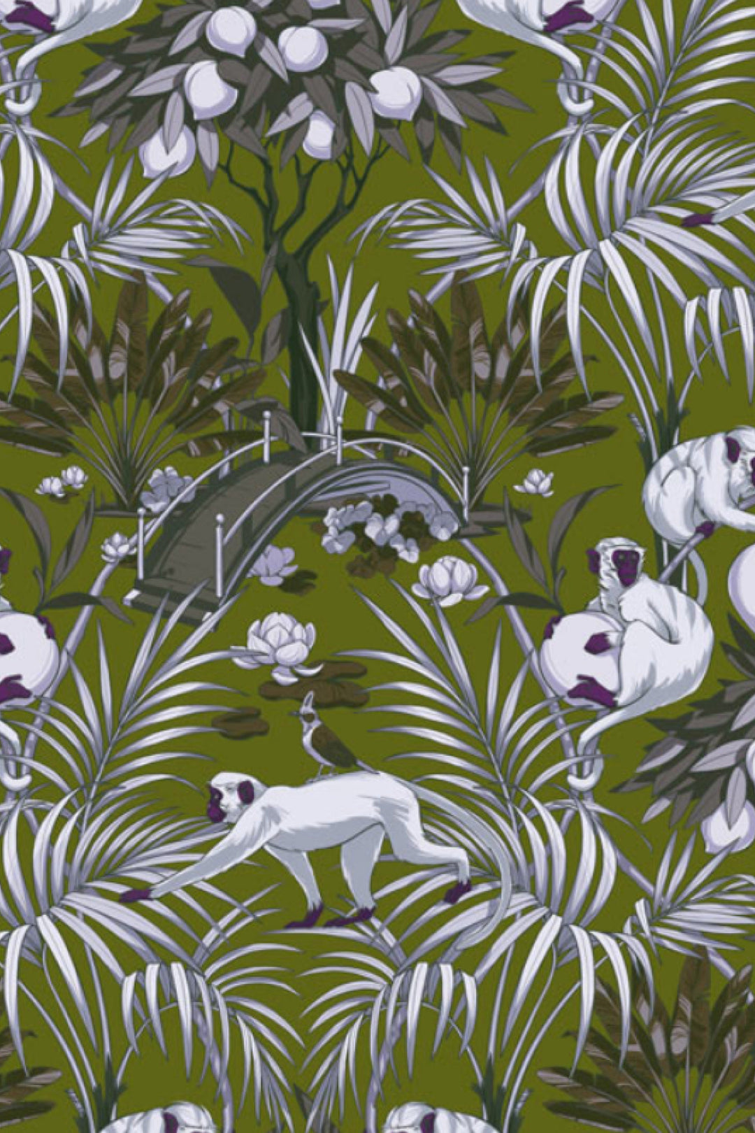 Monkeys and leaves Peel & Stick Wallpaper 3443