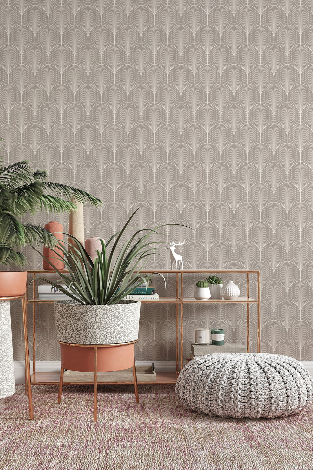 Removable Art deco Wallpaper Minimalistic wallpaper Peel