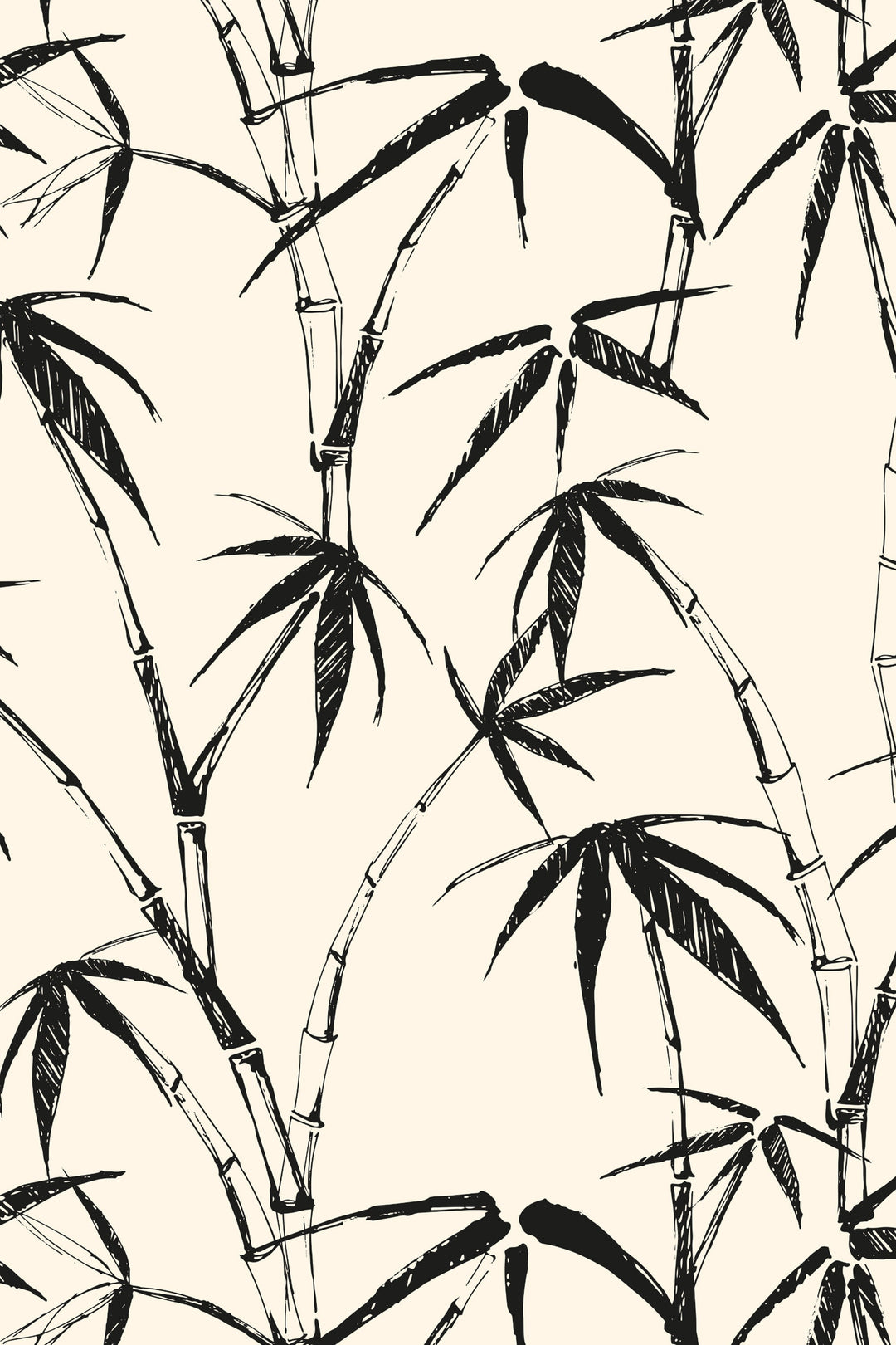 Bamboo Palm Leafs Wallpaper Boho herbs 3456