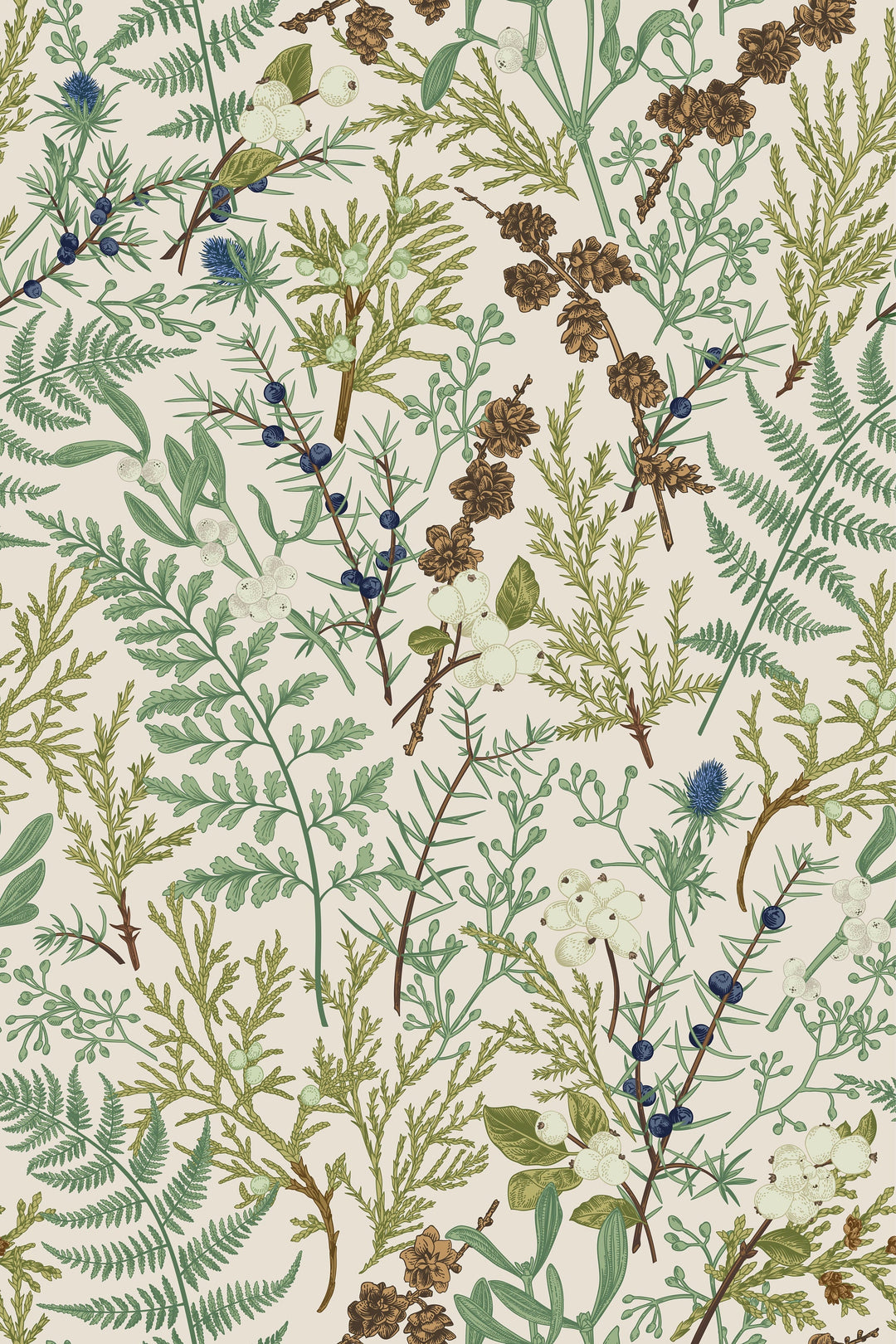 Fern Botanical Wallpaper, Leaves Wall Art 3453