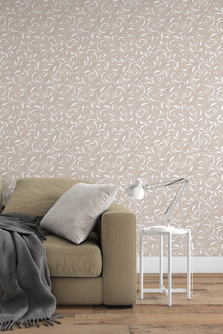 Removable Wallpaper, Vintage wallpaper, Temporary Wallpaper, Minimalistic Wallpaper, Peel and Stick Wallpaper 3456