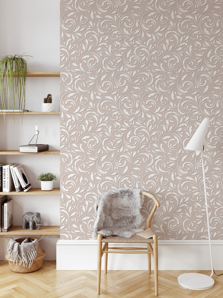 Removable Wallpaper, Vintage wallpaper, Temporary Wallpaper, Minimalistic Wallpaper, Peel and Stick Wallpaper 3456