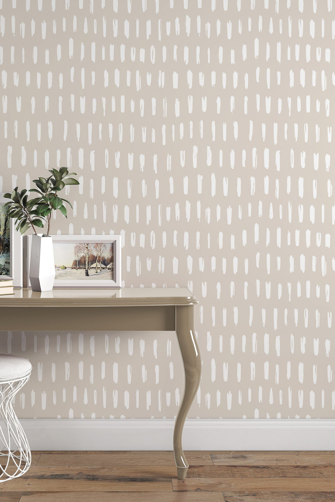 Removable and Renter friendly wallpaper, abstract strips - Peel and st ...