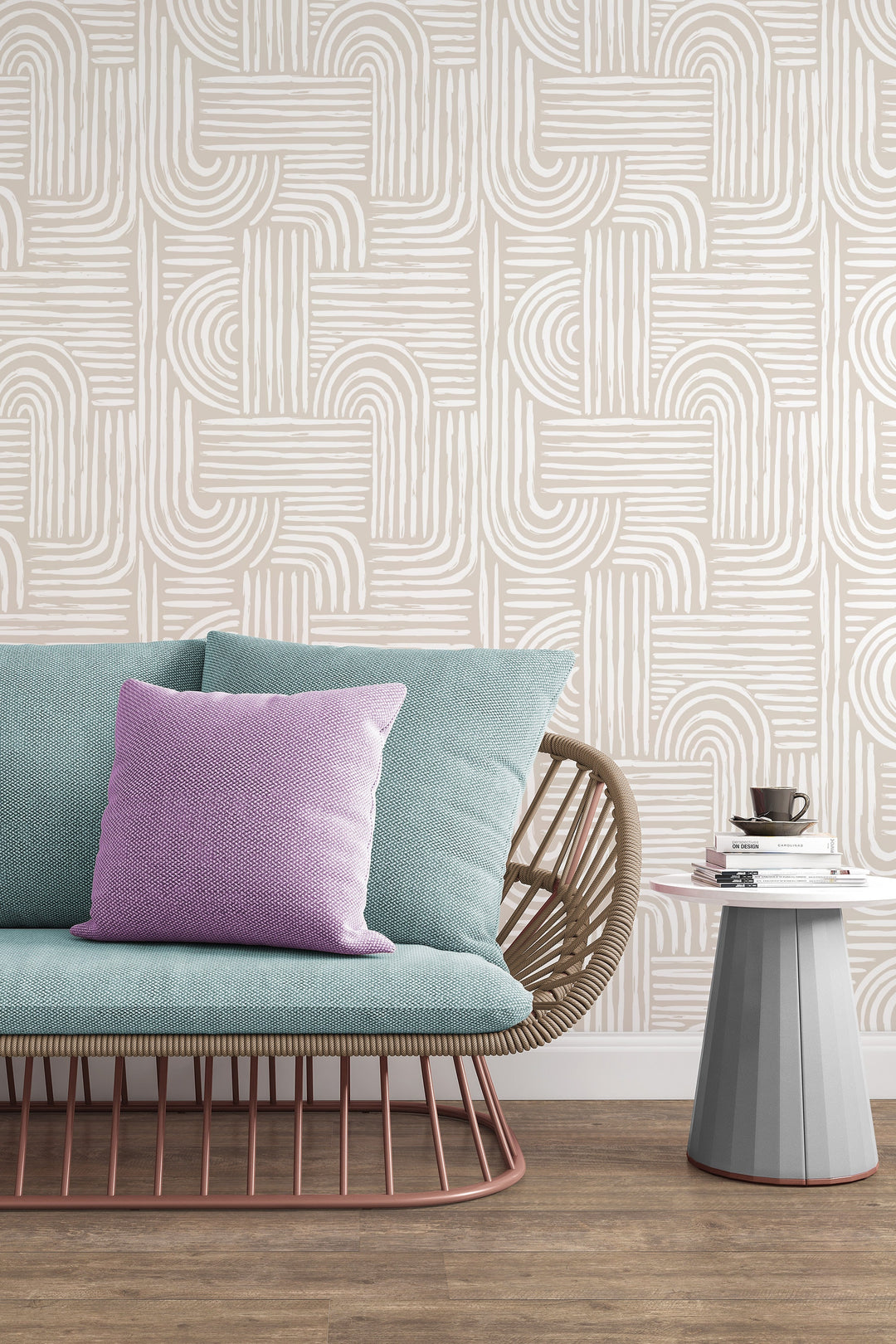 Aesthetic Contemporary wallpaper - available in peel and stick and traditional options - 3474