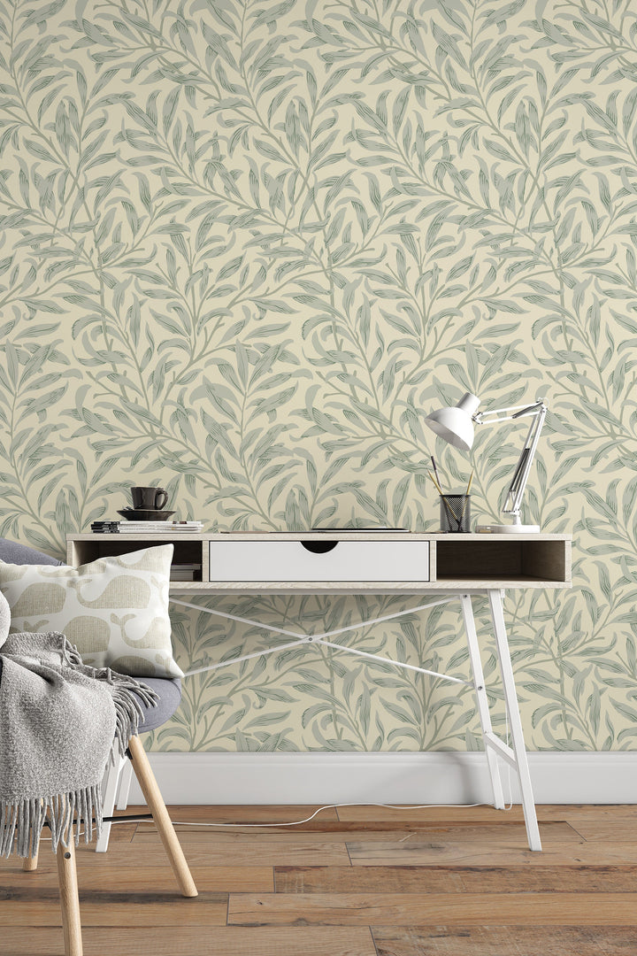 William Morris botanical wallpaper removable traditional