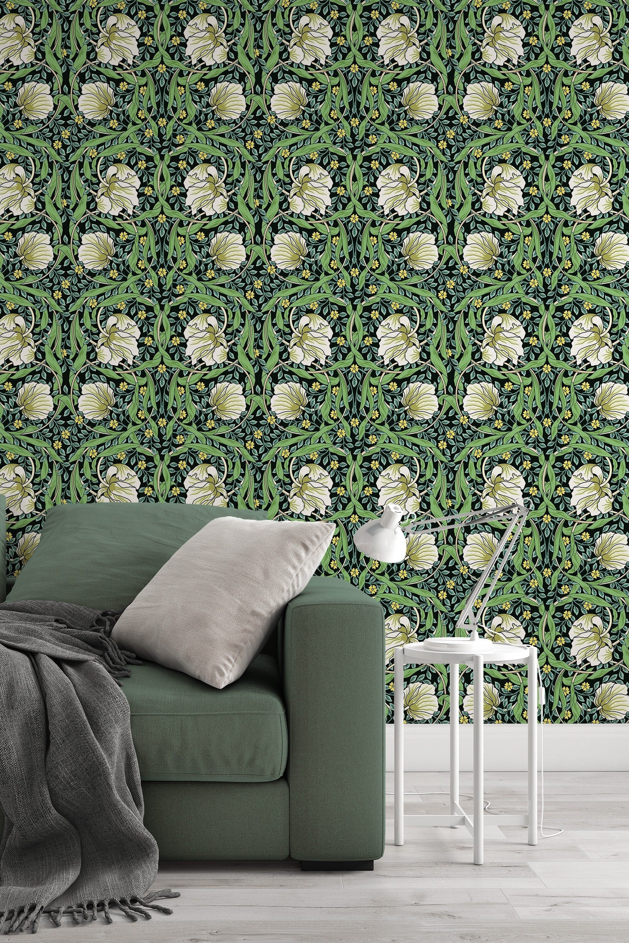 Floral William Morris Wallpaper  Peel and Stick Wallpaper Removable W   ONDECORCOM