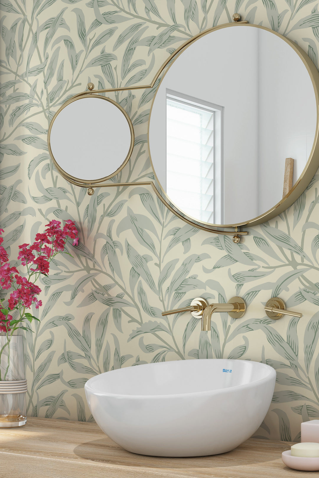 William Morris botanical wallpaper removable traditional