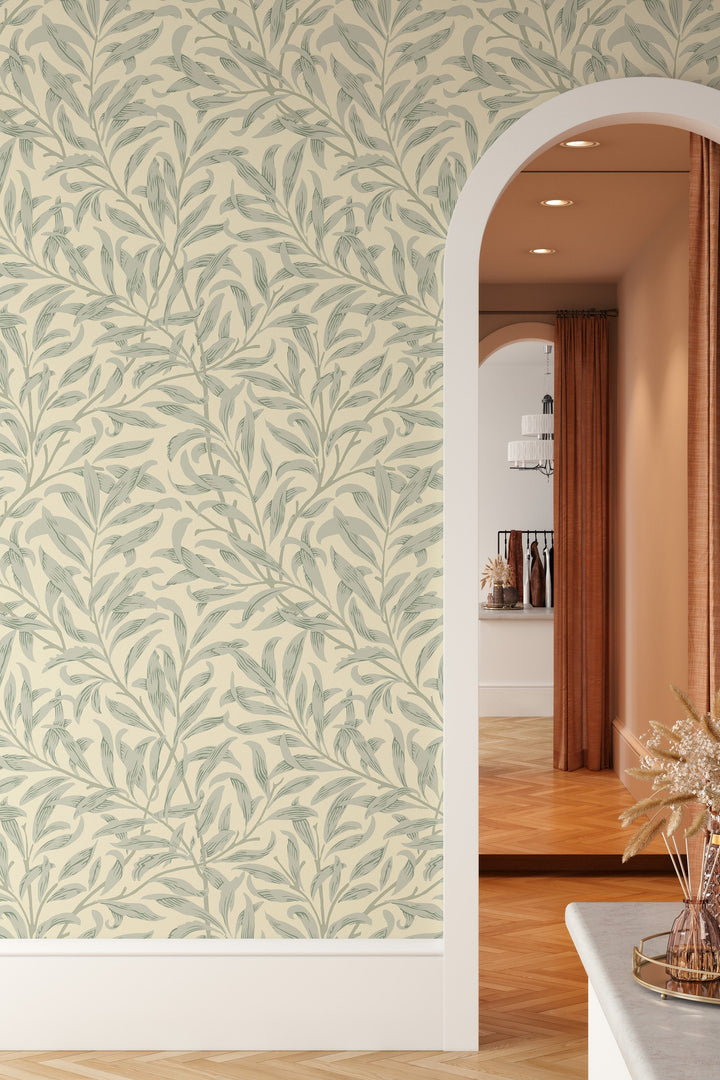 William Morris botanical wallpaper removable traditional